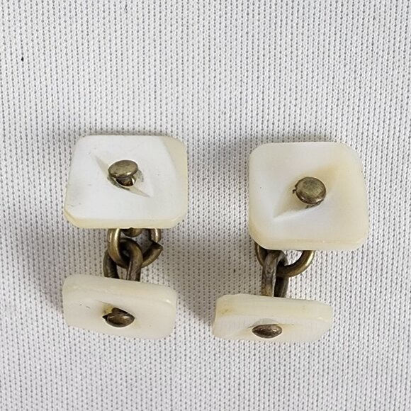 Vintage Abalone Schell Cuff Links - Picture 5 of 6